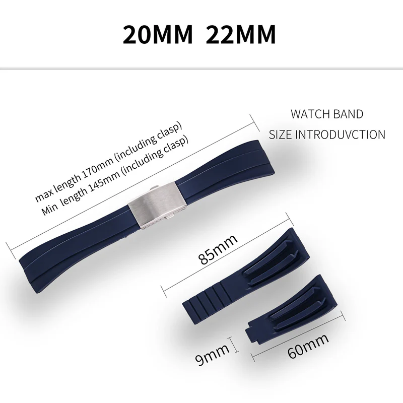 ★New Arrivals★Cut-to-Size TPU Rubber Watch Strap - Image 35