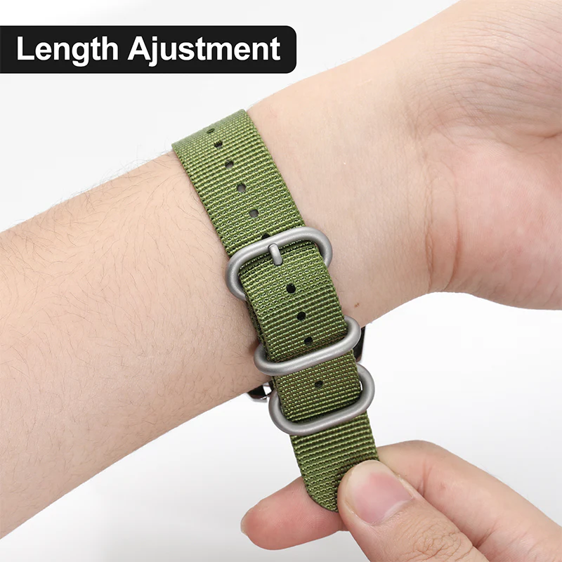 Thick Premium Woven Nylon Military Watch Strap Band - Image 17