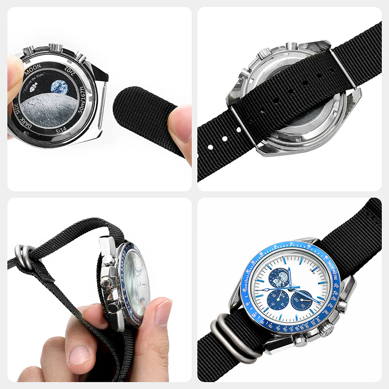 Thick Premium Woven Nylon Military Watch Strap Band - Image 7