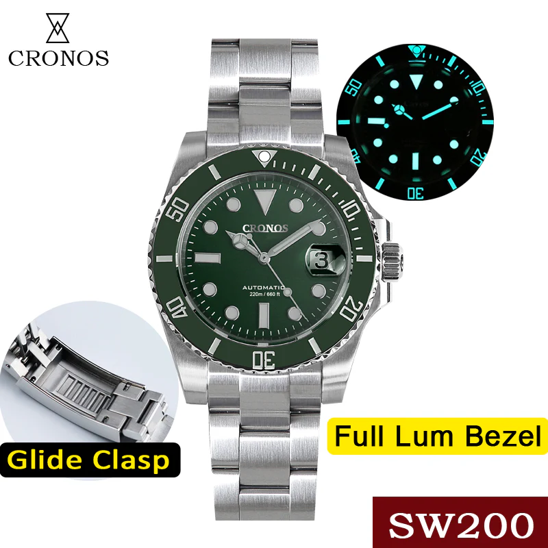 Cronos Sub Diver Luxury Dive Watch SW200 Movement L6005 - Image 18
