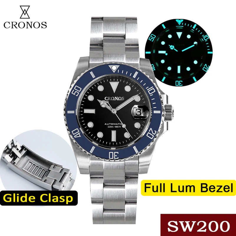 Cronos Sub Diver Luxury Dive Watch SW200 Movement L6005 - Image 10