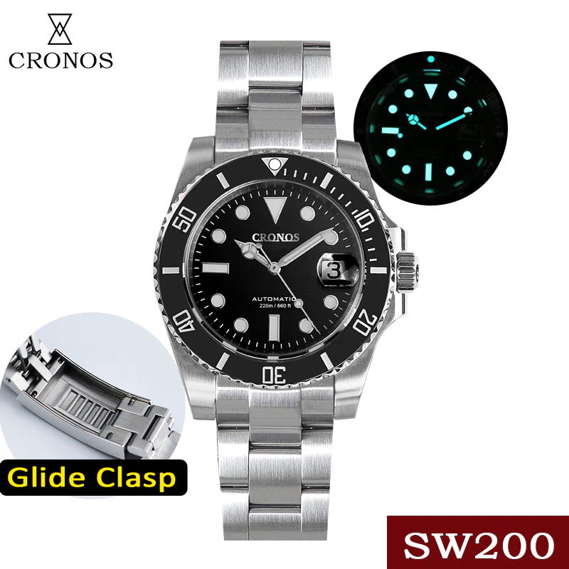 Cronos Sub Diver Luxury Dive Watch SW200 Movement L6005 - Image 11
