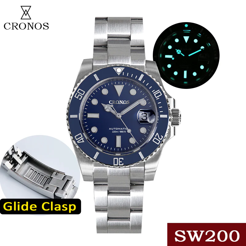 Cronos Sub Diver Luxury Dive Watch SW200 Movement L6005 - Image 13