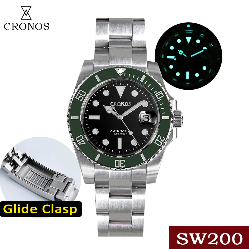 Cronos Sub Diver Luxury Dive Watch SW200 Movement L6005 - Image 16