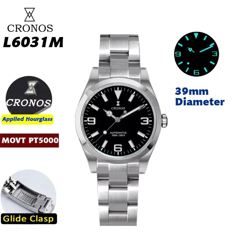 Cronos 39mm EX Miyota 90S5 / PT5000 Dive Watch L6041 - Image 8