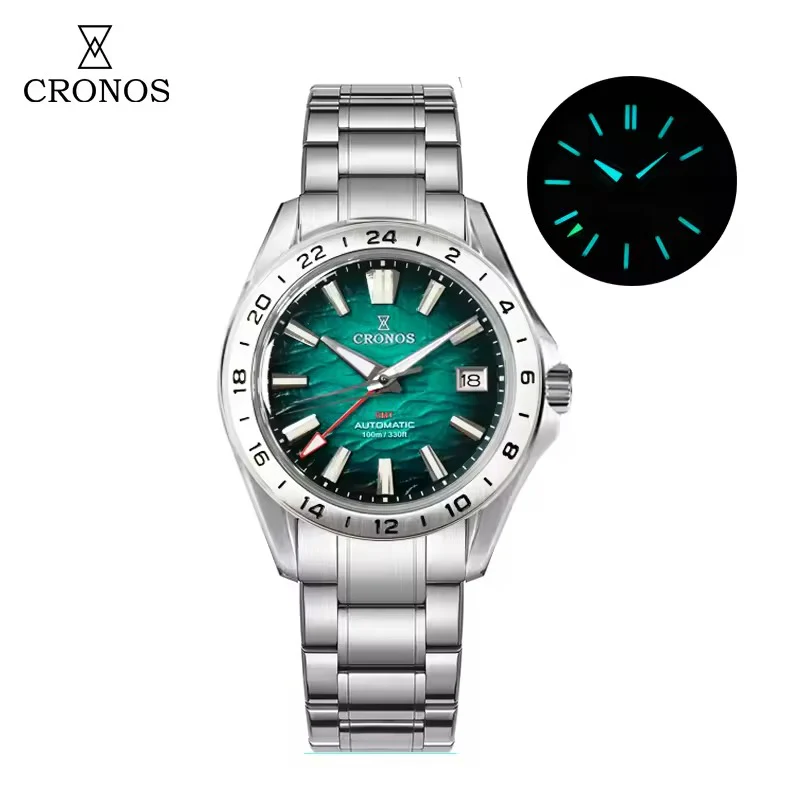★★US Warehouse★★Cronos 39mm GMT NH34 Mechanical Men Watch L6029 V2 - Image 3