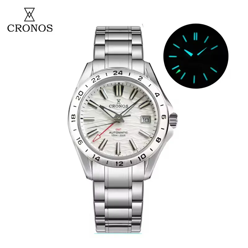 ★★US Warehouse★★Cronos 39mm GMT NH34 Mechanical Men Watch L6029 V2 - Image 6