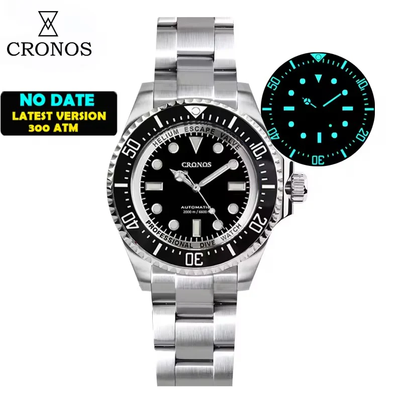 ★★US Warehouse★★Cronos 44mm Sub Diver Watch 2000 Meters Water Miyota 9015 L6039 - Image 5