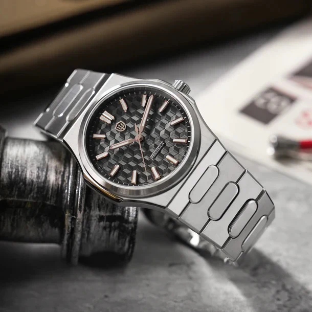 Watchdives Premier WD0016B Square-Block Faceted Dial Original Design - Image 6