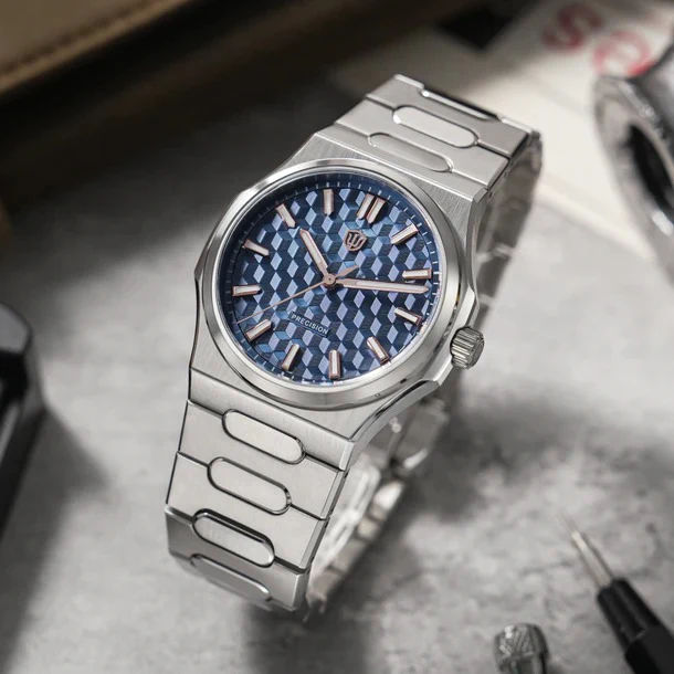 Watchdives Premier WD0016B Square-Block Faceted Dial Original Design - Image 9