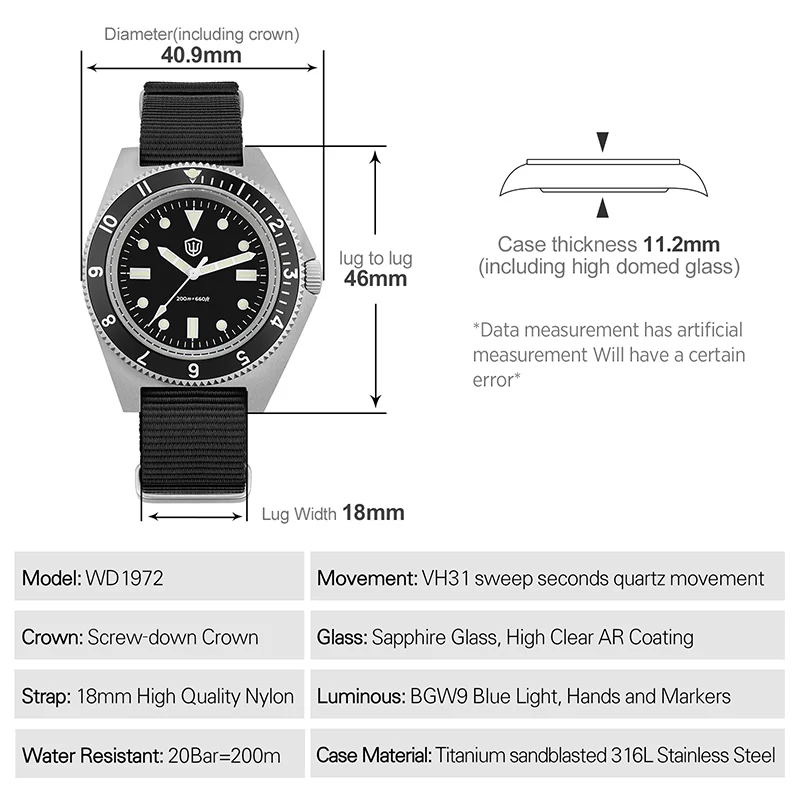 Watchdives WD1972 VH31 Military Dive Watch V2 - Image 11
